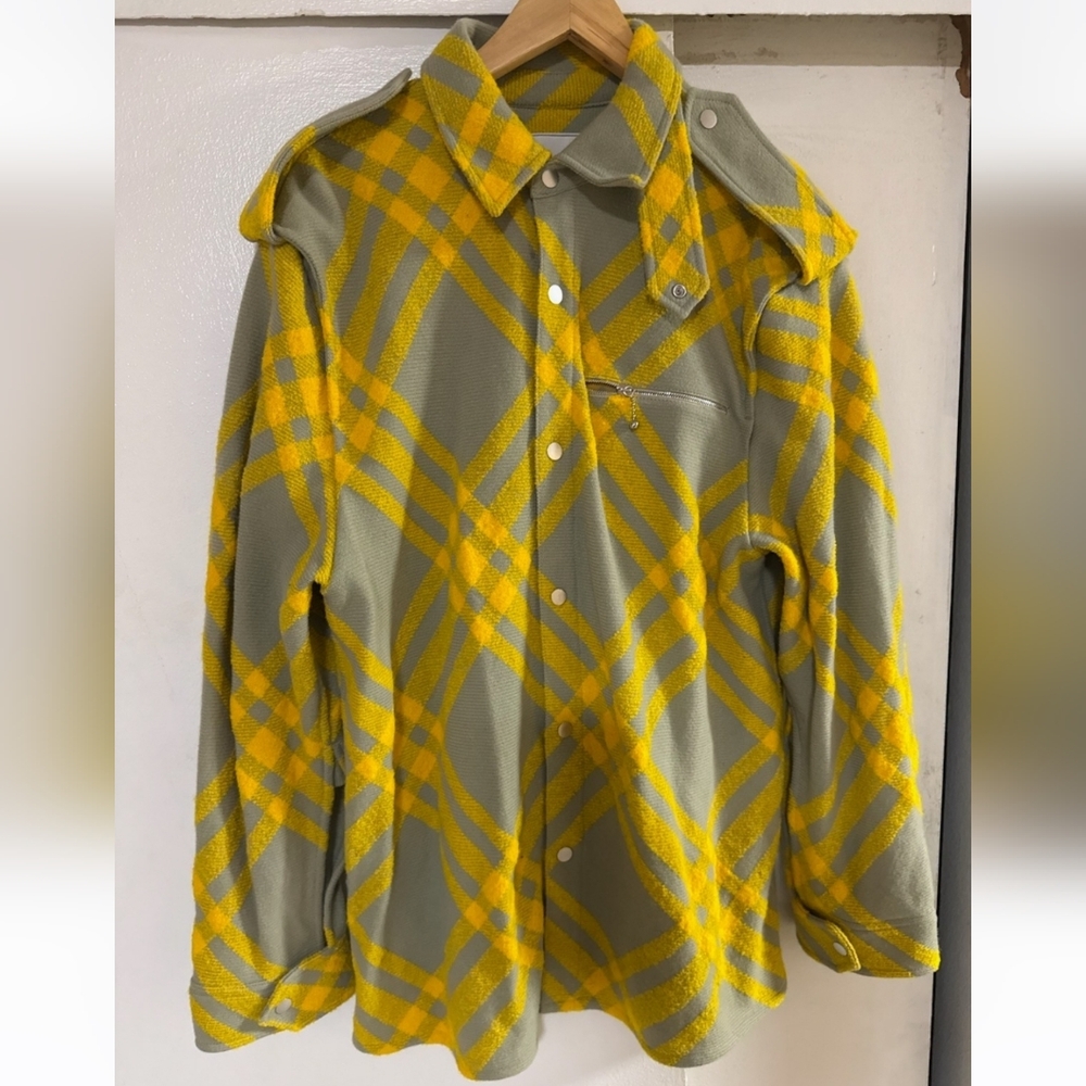 Burberry Check Plaid Pattern Wool Blend Jacket, Size 8 - Picture 10 of 16